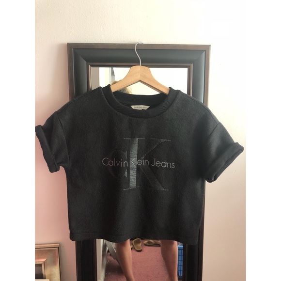 Calvin Klein Jeans Tops - Calvin Klein Jeans Black Crop Top